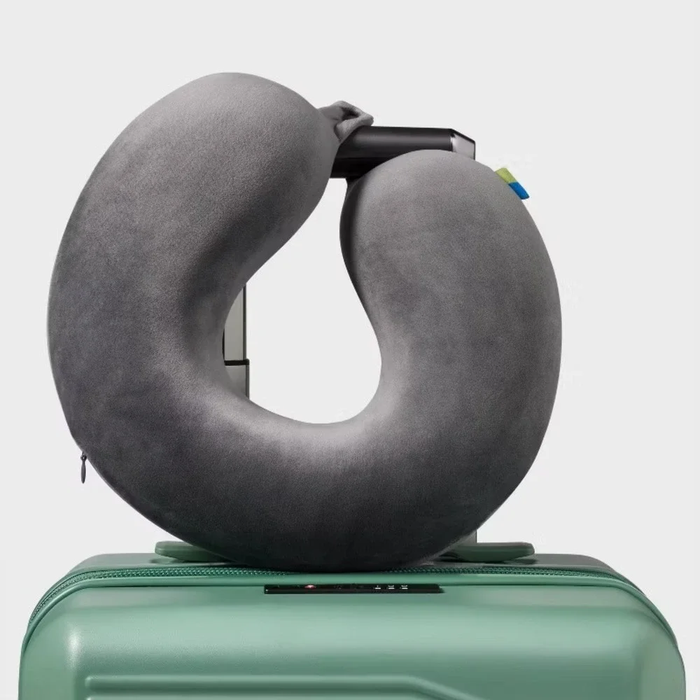 Memory Foam Travel Neck Pillow - Open Story™ Gray
